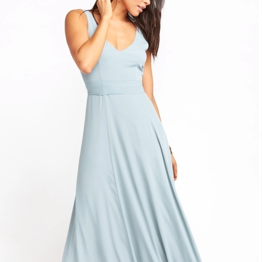 Show Me Your MuMu Pale Blue V-Neck Maxi Dress